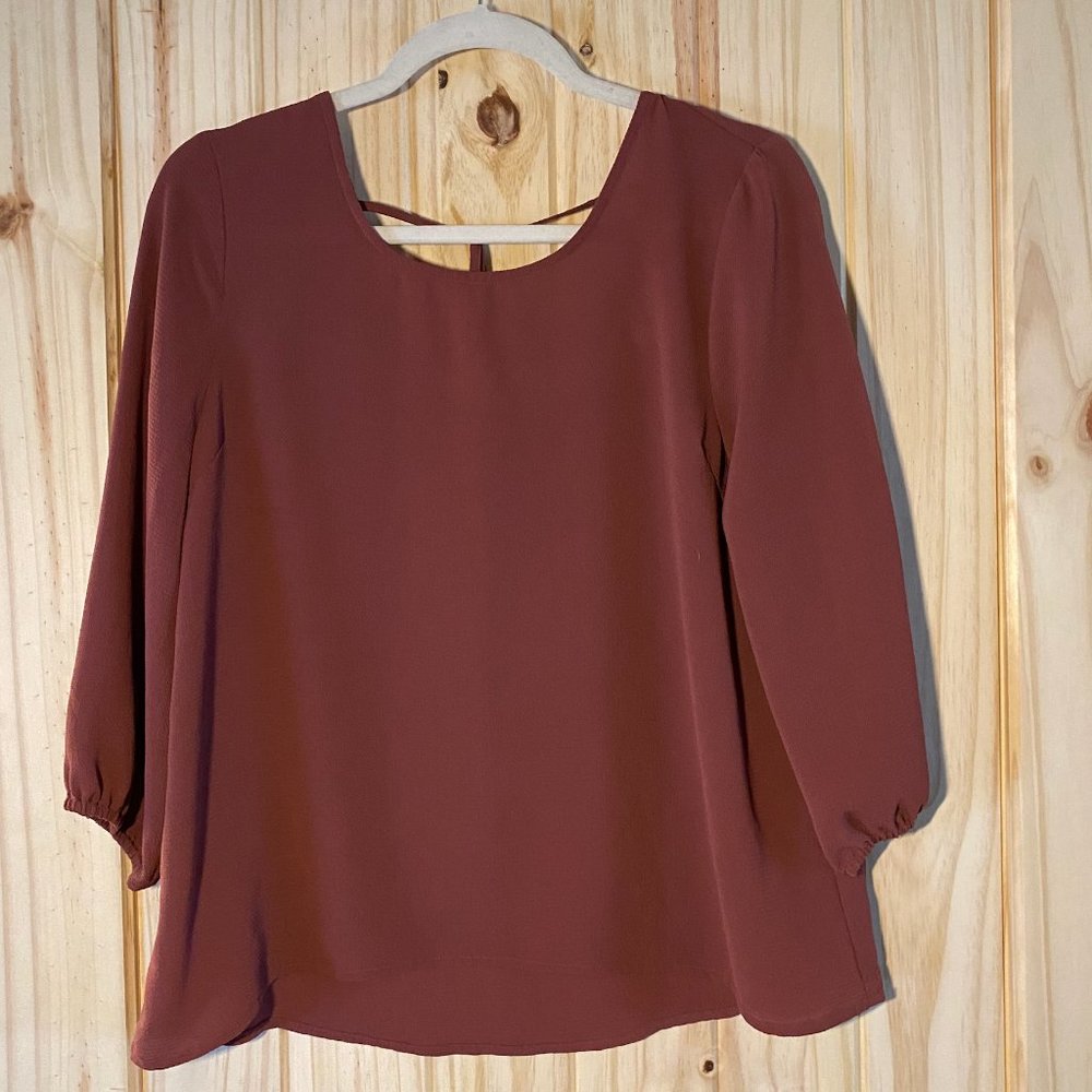 Pink Rose Breezy blouse top - Dark dusty rose color
